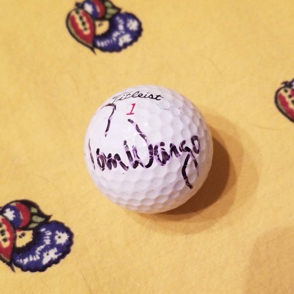 Tom Wargo autographed golf ball